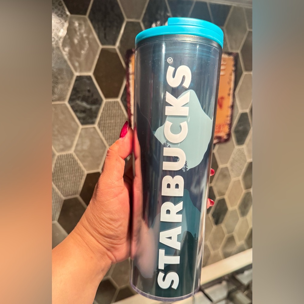 Starbucks Purple and Silver Tumbler